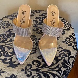 Evening Bling Mule Slides